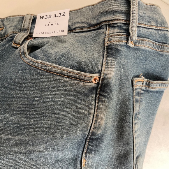 TOPSHOP Women’s Jamie High Rise Skinny Jeans Stretch Blue Mid Wash Size* W… - Picture 6 of 13